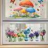 Hydroponic Glass Vase Flower Arrangement Window Stickers Product Cabinet Decoration Electrostatic Stickers Electrostatic Glueless