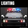 1:22 Dodge Challenger SRT Hellcat American Police Vehicle Enthusiasts Alloy Metal Diecast Model Car Sound Light Gift For Friend