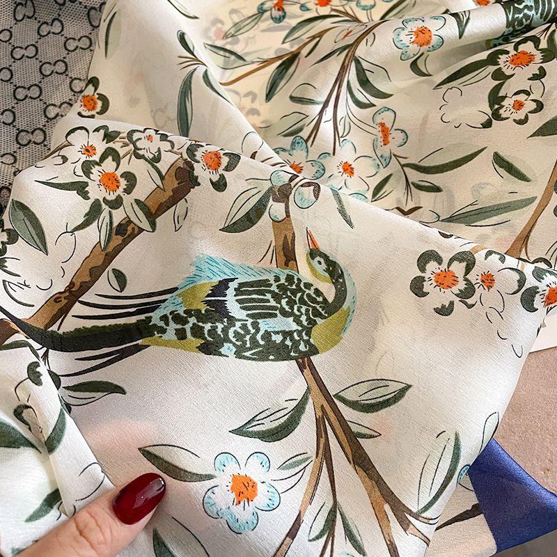 Luxury Brand Women Scarf Fashion Print Silk Scarves Summer Shawls and Wraps Soft Pashmina Lady Bandana Foulard Hijabs