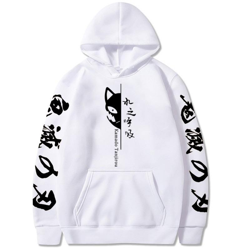 Kamado Tanjirou Japansk Animasjon Hettegenser Menn Kvinner Harajuku Pullover Street Wear Unisex Fôret Genser