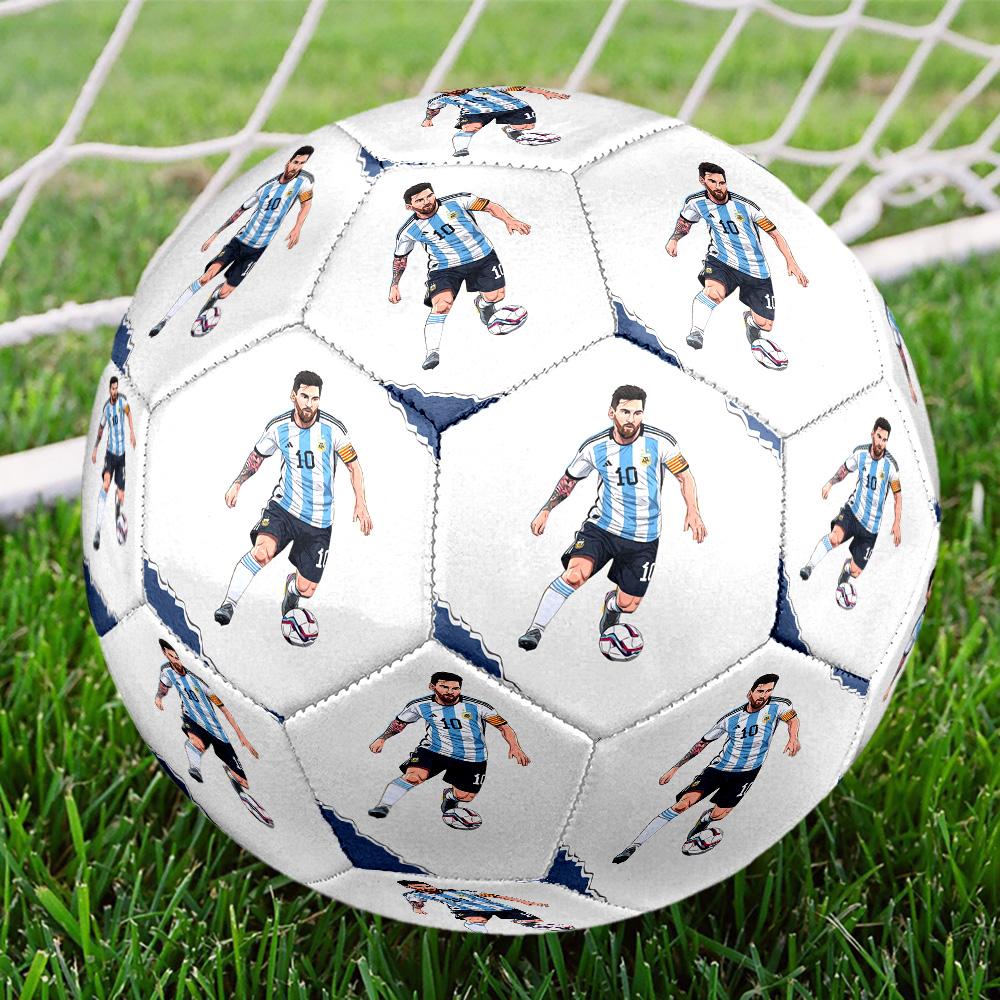 1pc Messi Soccer Ball Size 5 Football Machine Sewn Outdoor Training and Matches Perfect Commemorative Gift for Soccer Lovers