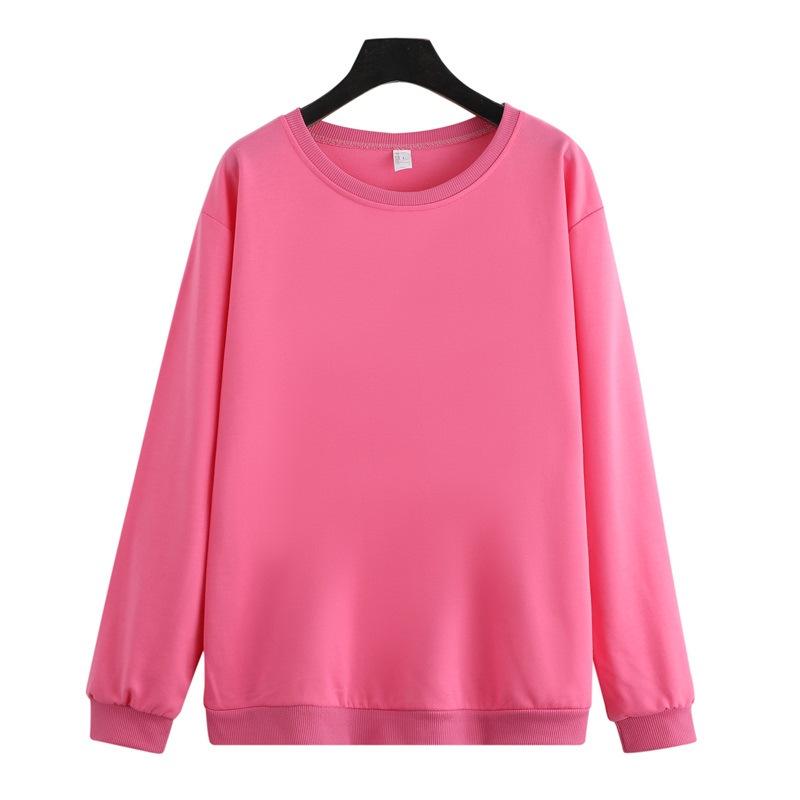 European & American Solid Color Round Neck Velvet Pullover Loose Sweatshirt - Long Sleeve 2023 Autumn/Winter Jacket