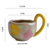 Hand-painted Floral Ceramic Coffee Mug