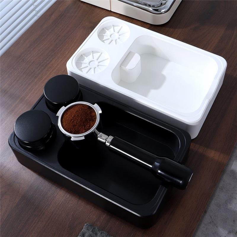 New multi-functional coffee powder slag box knocking bucket Italian ABS handle bracket powder pressing device cloth powder storage box