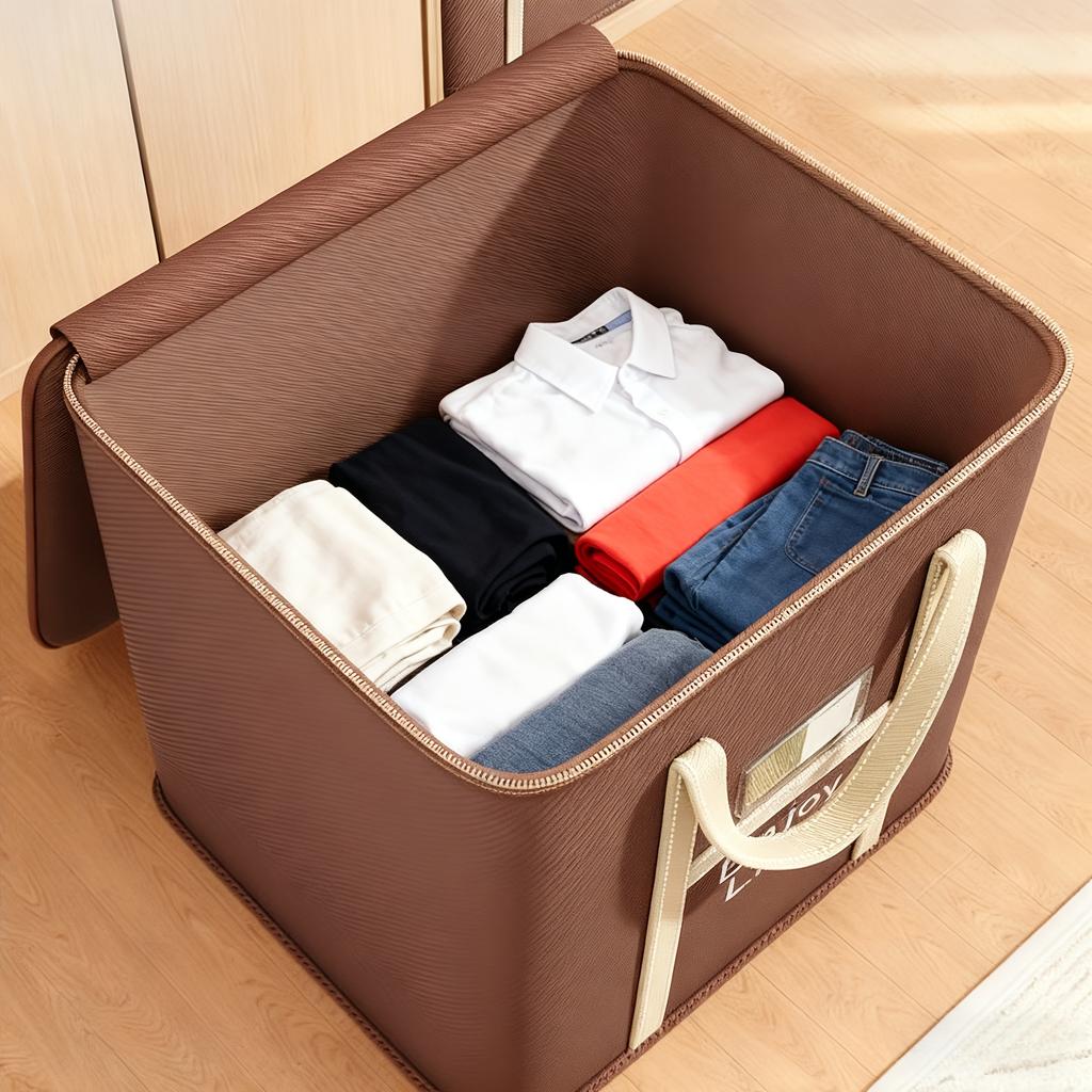 1 st Kraftiga hopfällbara förvaringspåsar med stadiga hopfällbara handtag - Stor kapacitet Kraftigt tygförvaring för flytt