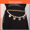 Vintage Coin Pendant Body Chain With Pearl For Unisex Fashion Accessory