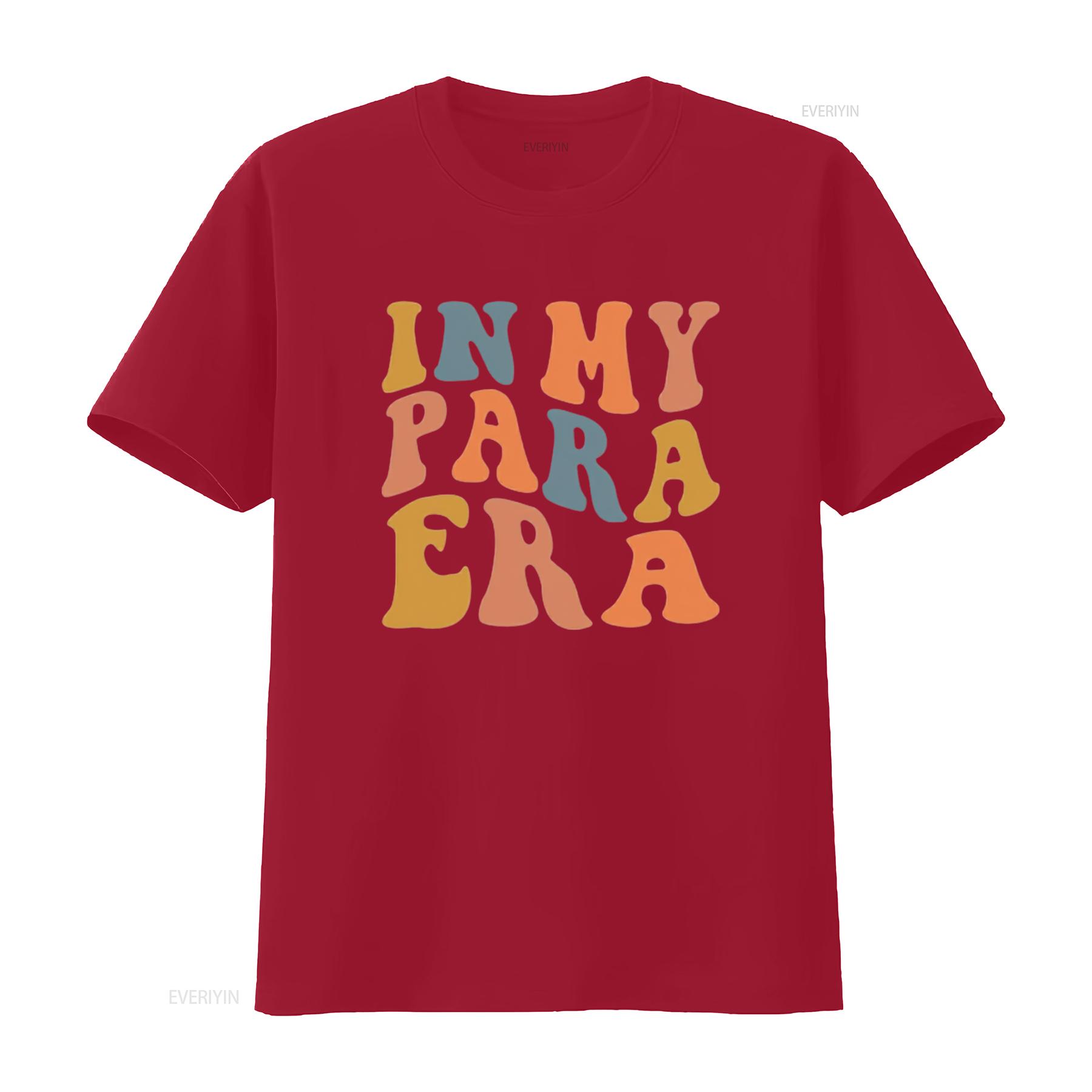 Womens In My Para Era ShirT T Paraprofessionals Teacher Assistant s Parapro Aide Black Medium vintage Washed homme S