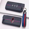 Anti Slip Car Key Protector for Chery Tiggo 2 Tiggo 3X Tiggo 4 Tiggo 5X Tiggo 7 with Keychain Honeycomb Texture Racing Stripe Car Remote Key Sleeve