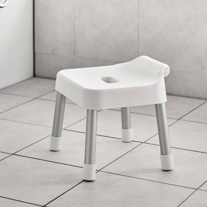 Yamazaki Bath Stool Mist 35cm White