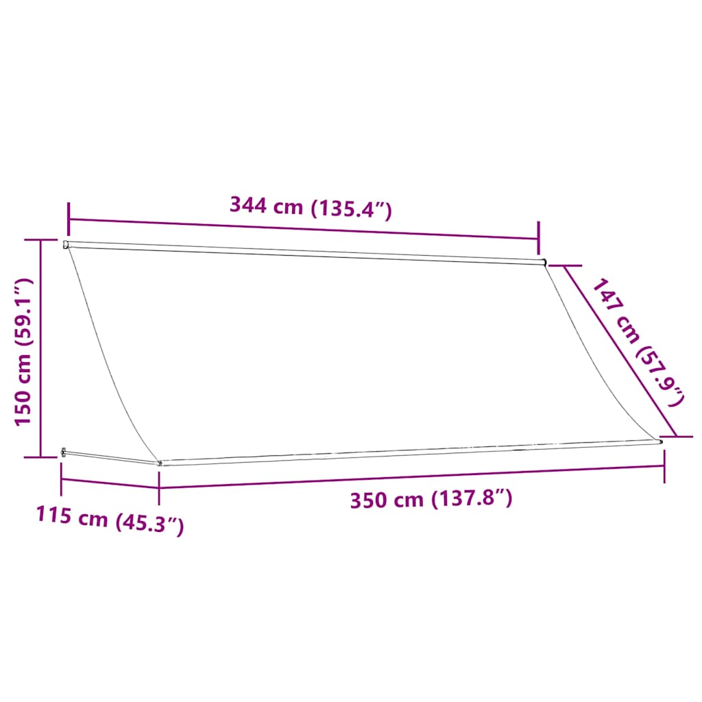 Retractable Awning 350*150 Cm Anthracite