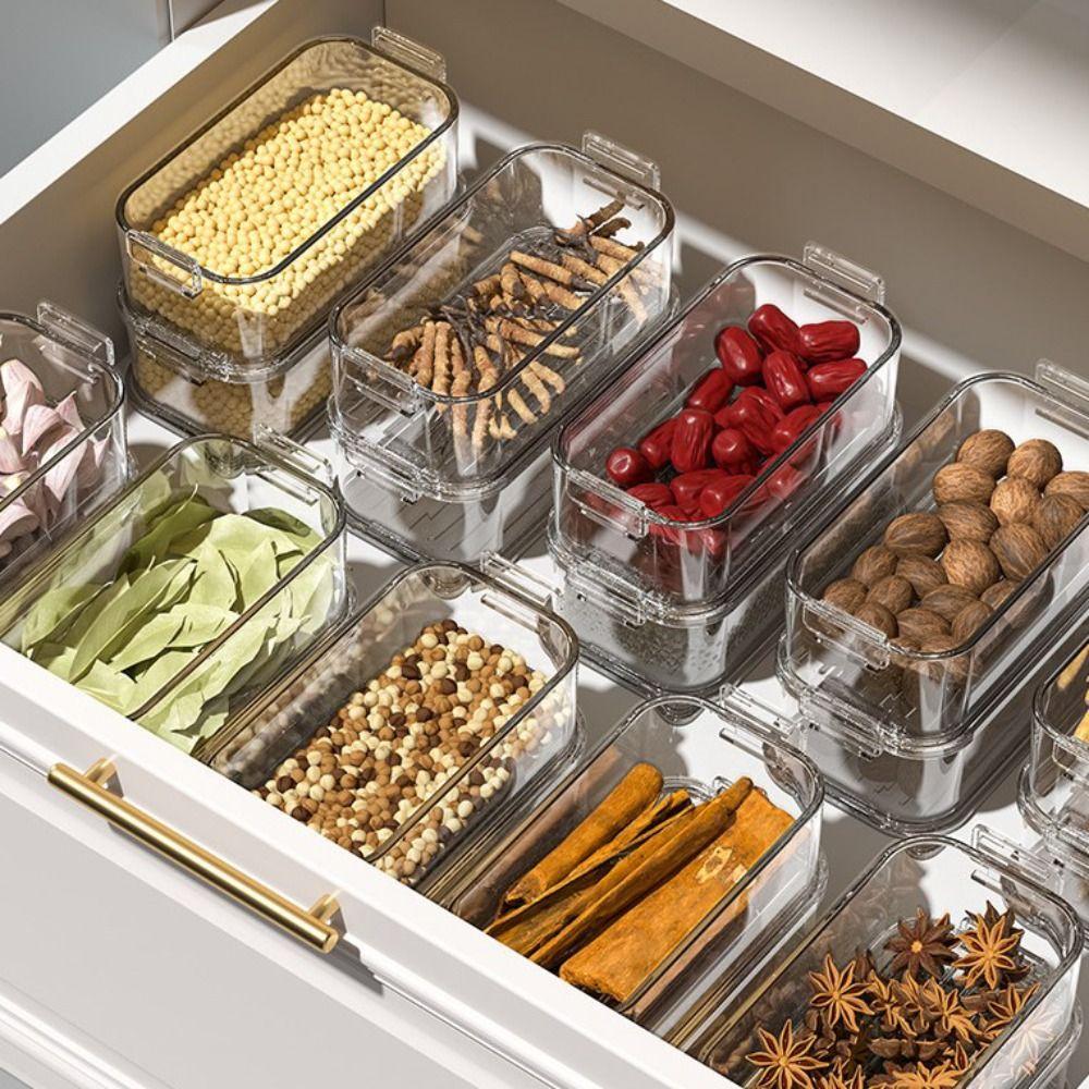 Multi-layer Spice Storage Box Sealed Tank Moisture-proof Packaging Tank Fresh-keeping Box  Travel