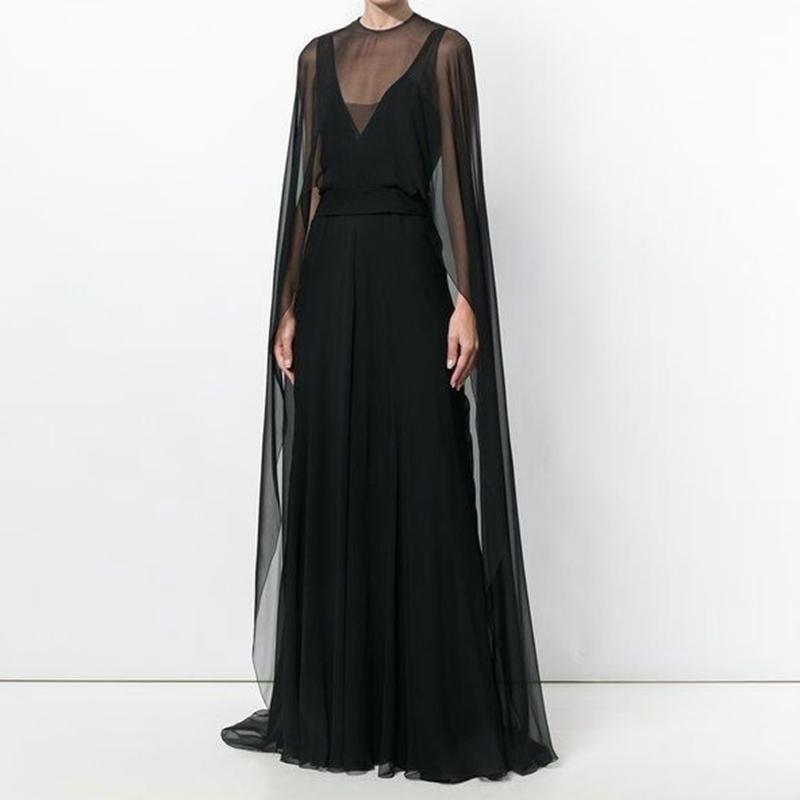 Elegants Modes tīkla caurspīdīgs pončo tops