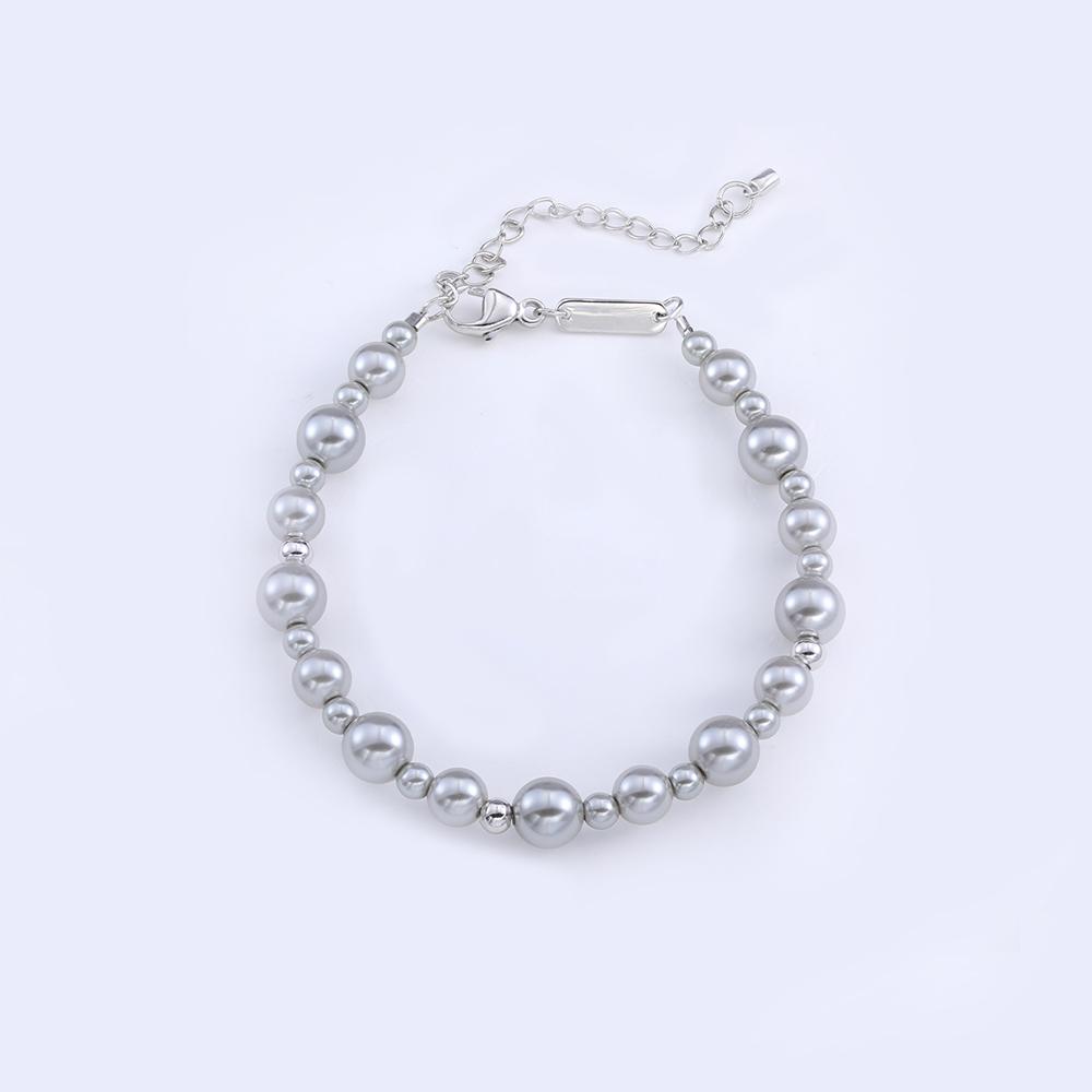 925 Sterling Silver Seawater Pearl Beaded Adjustable Charm Bracelet Unisex Elegant Luxury Fashion Jewelry Wedding Gift