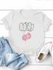 Double Radish Print Women T Shirt Short Sleeve O Neck Loose Women Tshirt Ladies Tee Shirt Tops Camisetas Mujer