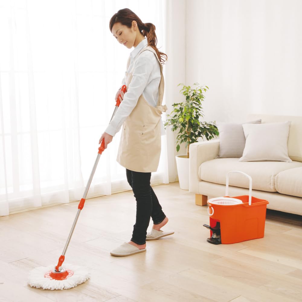 Balai Rotatif Iris Ohyama avec Fonction Nettoyante, Orange, KMO-490S