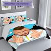 3pcs Jul  rapper pattern bedding set duvet cover set includes duvet cover &pillowcases, perfect all season bedroom decoration & gift