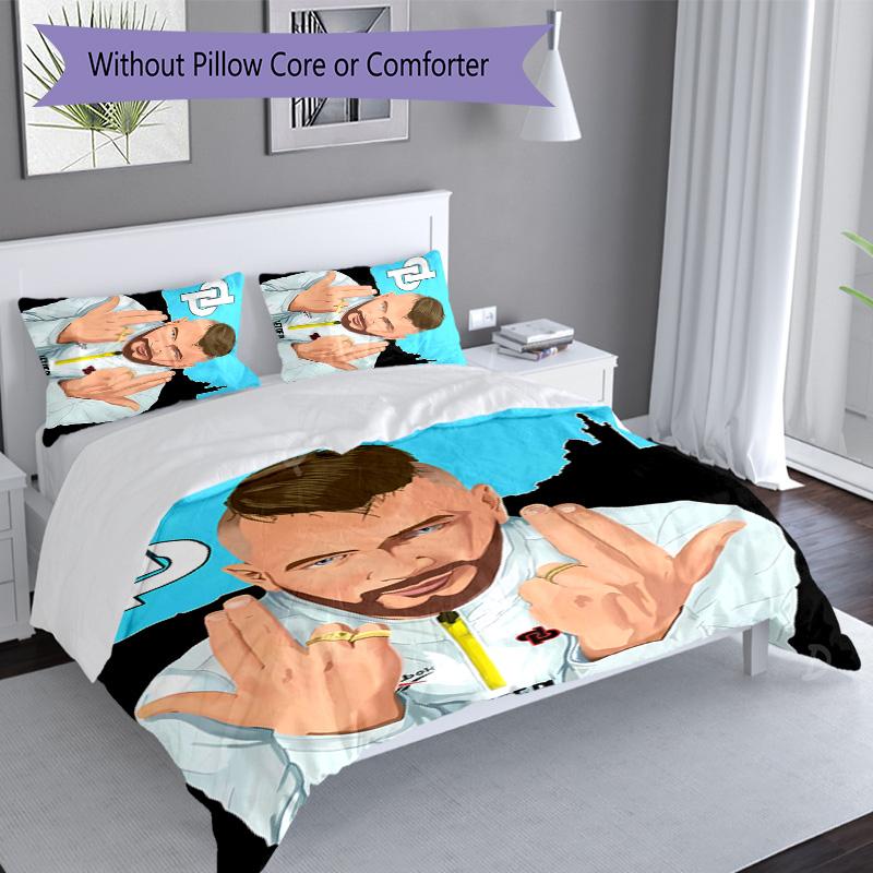 3pcs Jul  rapper pattern bedding set duvet cover set includes duvet cover &pillowcases, perfect all season bedroom decoration & gift