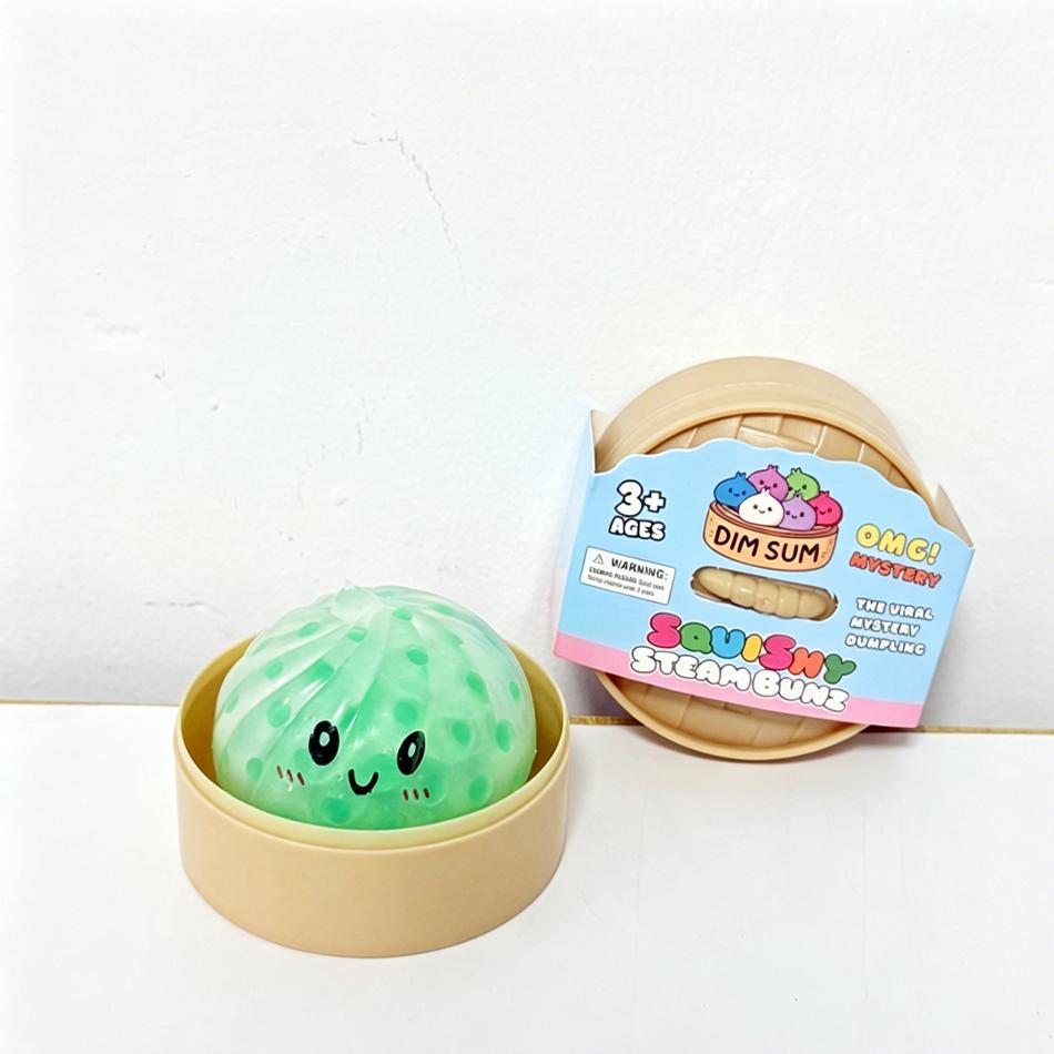 Mini Dumpling Squishy With Box Dumplings Sensory Steamer Soft Tpr Dough Ball For Decompression Fidget Toy Stress Relief Gift