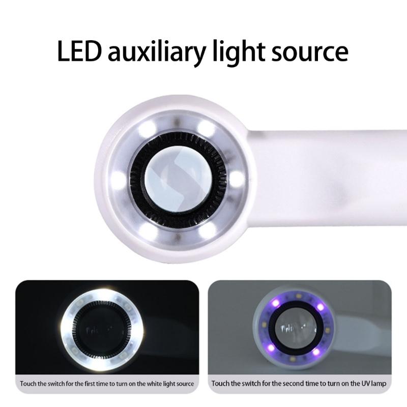 Professional Gemstones Magnifier High Magnification Jewelry Loupe with Rechargeable Battery and Light System for Jewelry