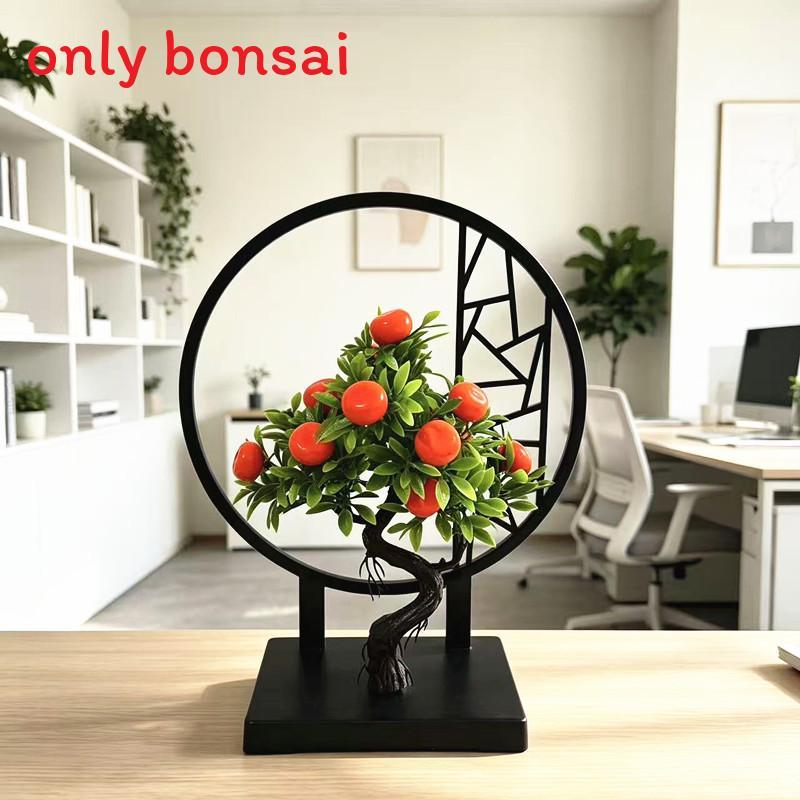 New Chinese Style Screen Divider With Small Fruit Faux Plants For Home Decor And Gifts