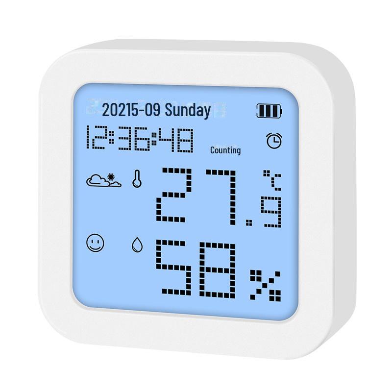 Bluetooth Indoor/Outdoor Thermo-Hygrometer: Wall-Mounted, Baby Room & Pet Climbs. Customizable Dry/Wet Display.