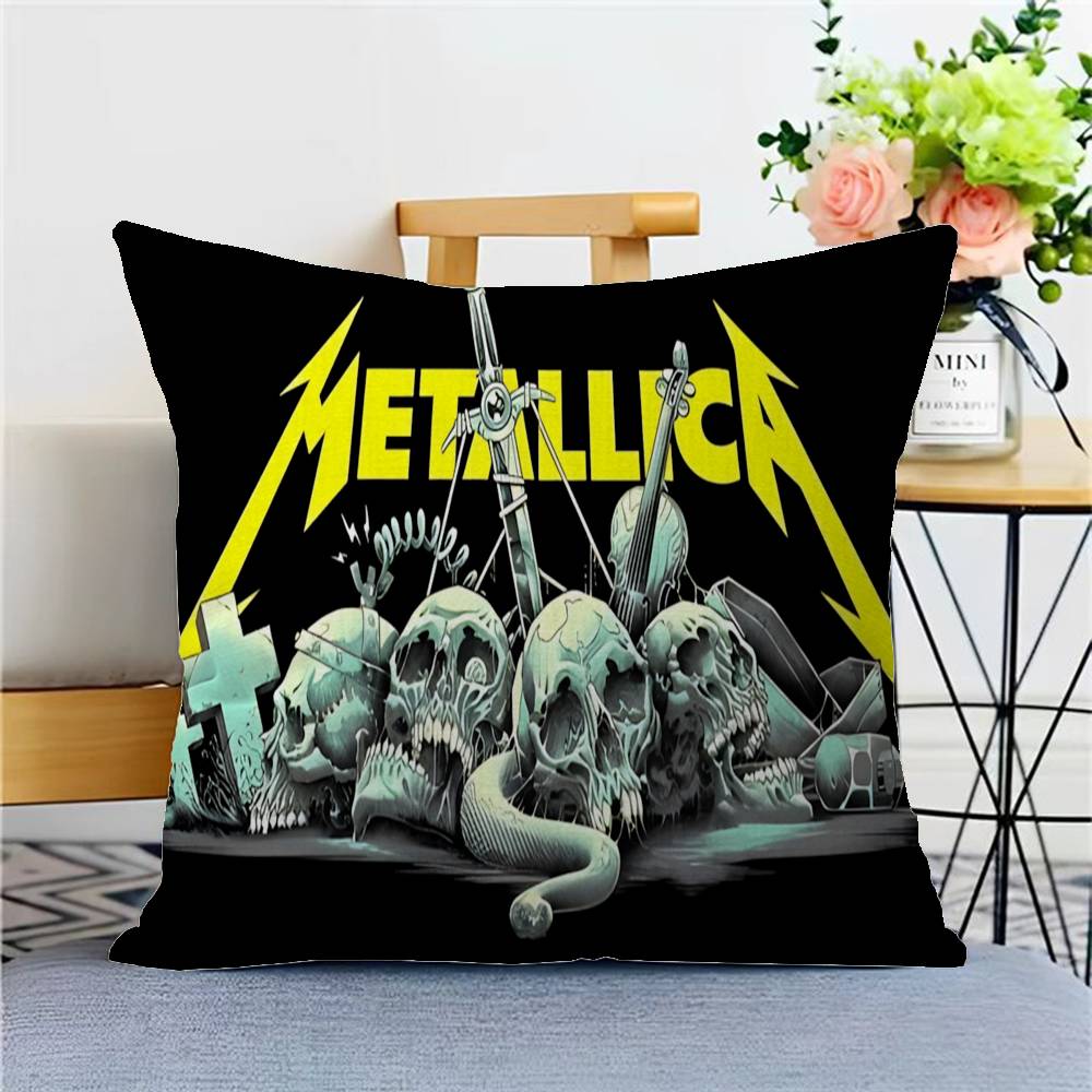 M-Metallica Cushion Cover Polyester Sofa Cushions Decorative Throw Pillows Home Decoration Pillowcover