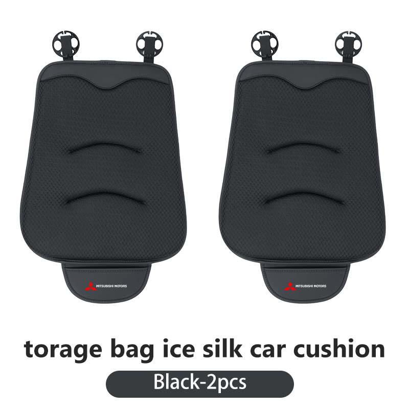For Mitsubishi Car Seat Breathable Ice Silk Pad Non-slip Cushion Storage Bag Mat Accessories Outlander Pajero Sport Lancer EX