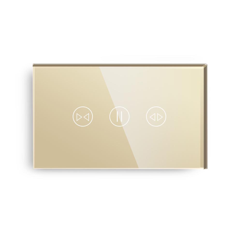 Graffiti WiFi Curtain Switch: Voice-Controlled, Alexa-Enabled Glass Panel Wall Switch золотой