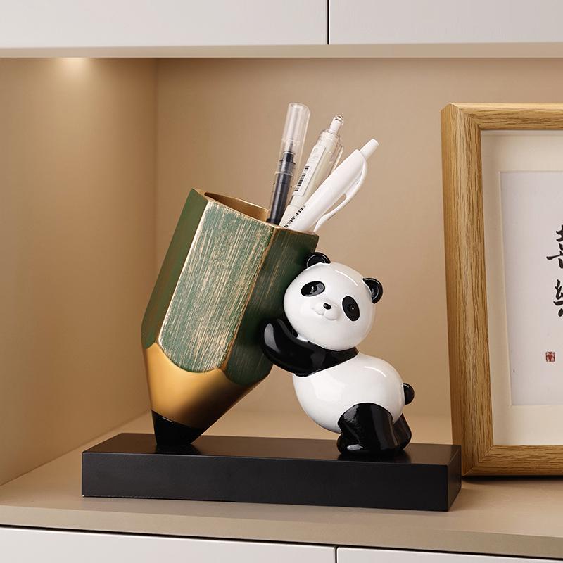 Creative Panda Pencil Holder - Cute Desk Ornament & Gift for Kids and Friends, Ideal for Birthday Decorations