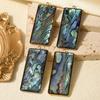 6pcs Real Natural Abalone Shell Geometric Charm Stainless Steel Charms For Jewelry Making Supplies Ocean Pendants DIY Materials