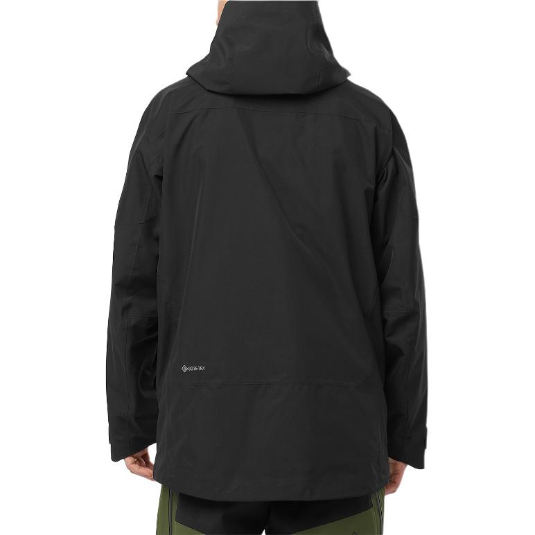 SALOMON Logo Print Hooded Zip-Up Long Sleeve Jacket Men Jackets Black LC2305100