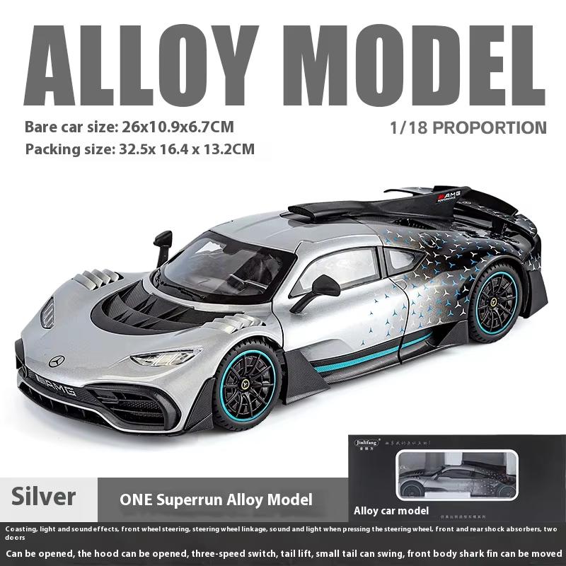 New 1:18 Mercedes Benz AMG ONE Super Sports Vehicle Alloy Dieacst Model Car Sound & Light Classic Hobby Collectibles Birthday Gifts