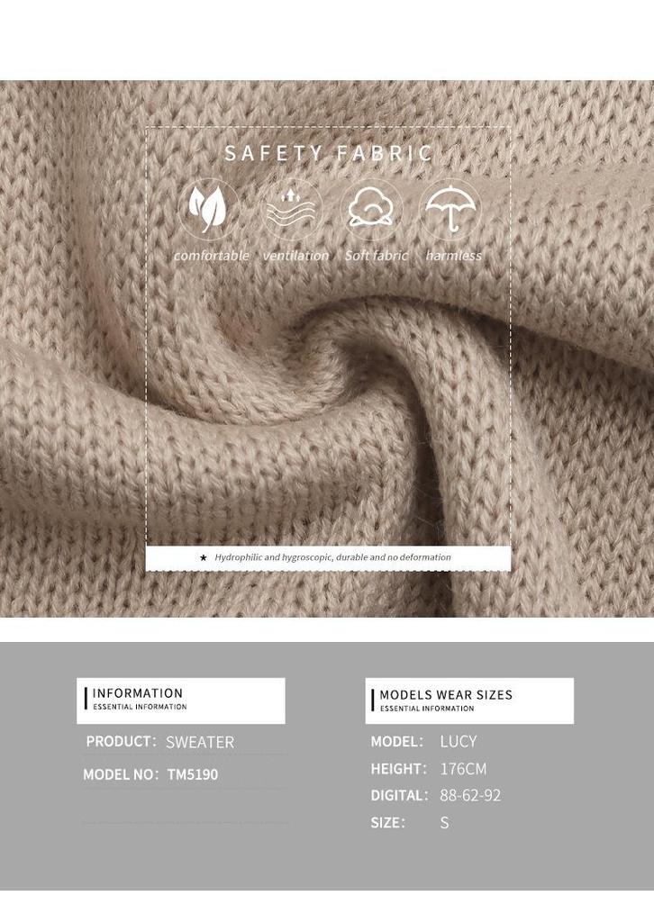 Hundred Percent Clothing - 2025 Sweet Style Loose Knit Sweater with Cherry Jacquard for Women