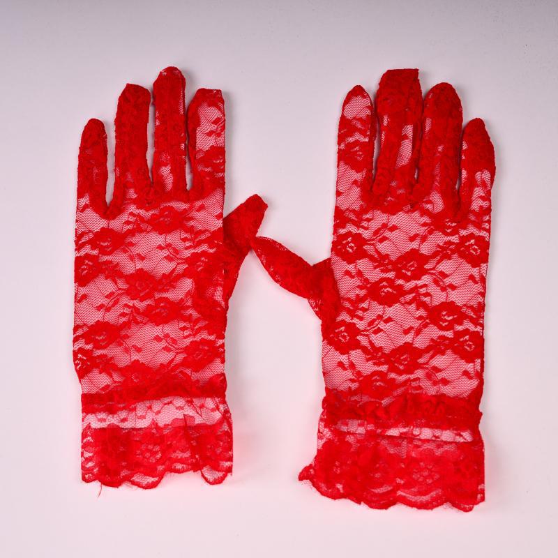 Elegant Summer Lace Sun Protection Wedding Gloves for Brides and Nightclub Wear