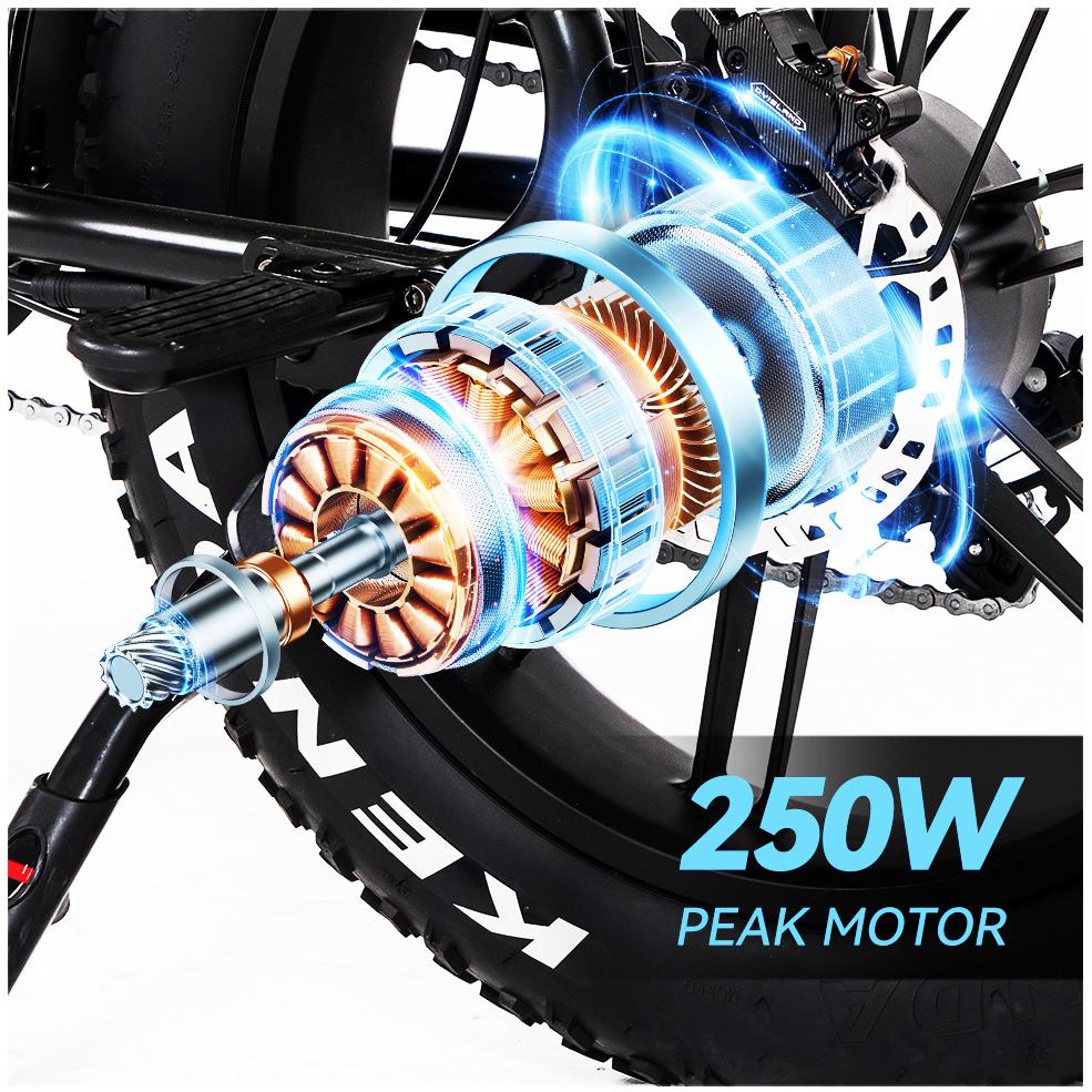 EU Warehouse AtlasTrek V8 Max Electric Fat Bike 48V 15AH Lithium Hydraulic Disc Brake Ebike Mountain Bike Brushless Motor 250W