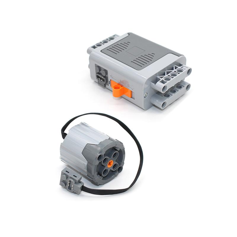 MOC High-tech parts All Kind of Multi-speed Engine Gearbox Set Model Building Blocks Bricks Compatible with Motor PF Set DIY Toy