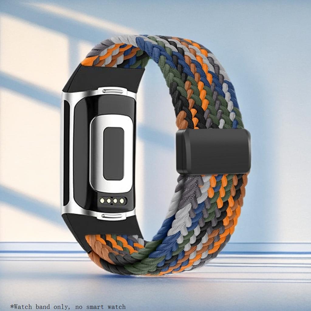 Banda de Nailon Deportiva Para Fitbit Charge 6 5 Correa Elástica Transpirable Correa de Reloj Para Fitbit Charge 5/Charge 6 Pulsera Trenzada Correa