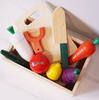 Wooden Magnetic Play Kitchen Set: Cuttable Fruits & Vegetables for Kids Pretend Play
