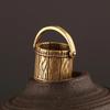 Vintage Copper Mini Bucket Animals Keychain Hanging Jewelry Brass Portable Barrels Pendants Trinkets Lucky Desk Accessories