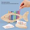 Fine Motor Training Wooden Fishbone Toy With Method Color Recognition Activity For Preschool Learning And Play