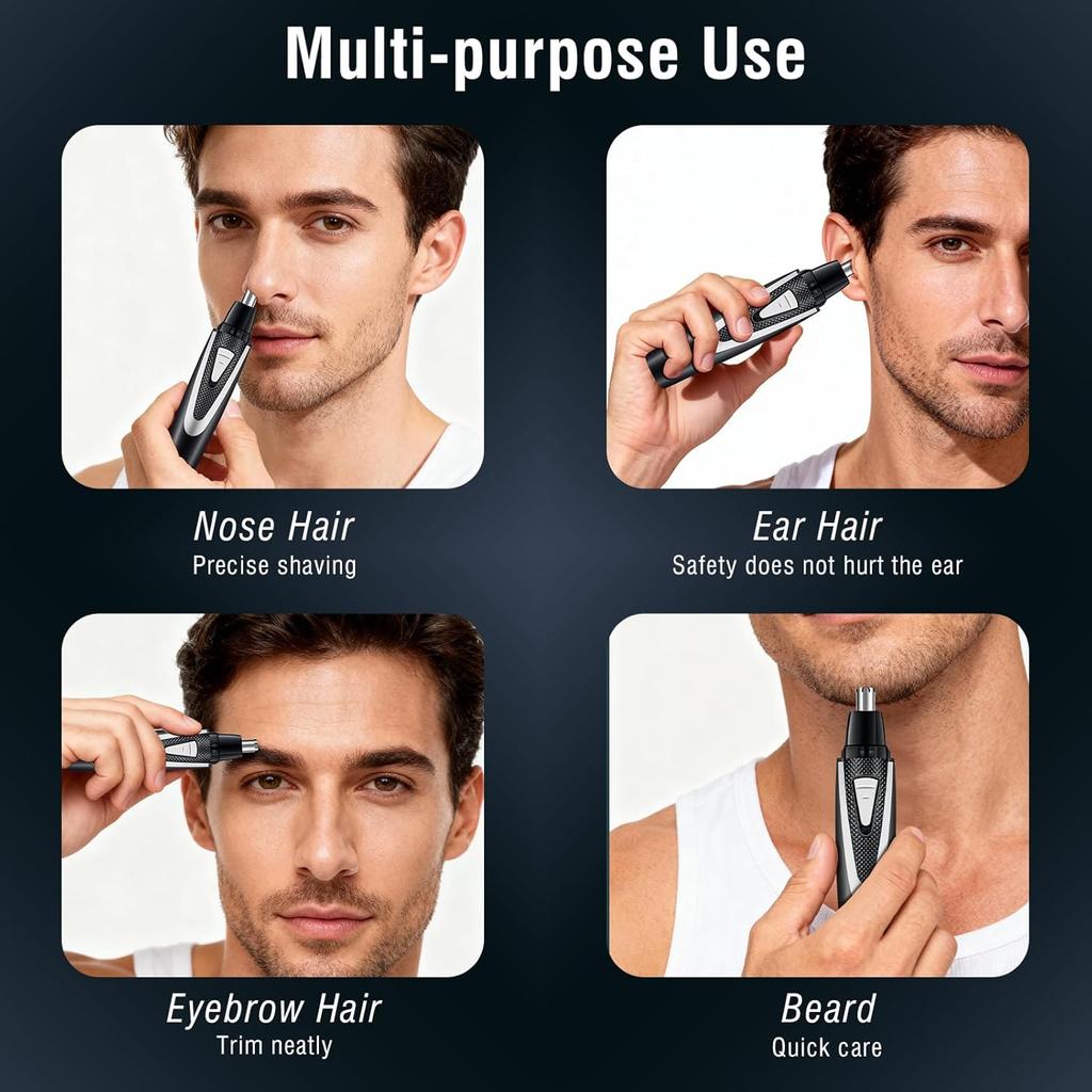 Nose Hair Trimmers for Women Men, Precision Painless Ear and Nose Hair Trimmer, Waterproof No Pull & Snag B