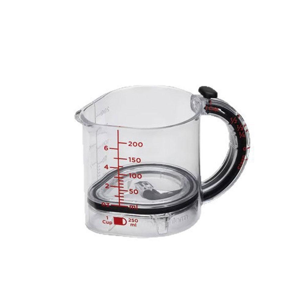 Adjustable 4-In-1 Integrated adjustable measuring cup Cup with Scraper-Style Seal Base Measurings Cube Cups for Cooking