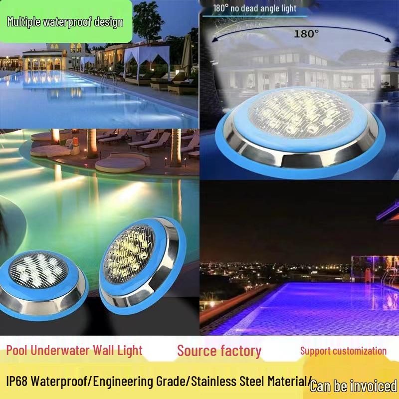 

Waterproof Colorful LED Underwater Pool Light - Round Spotlight for Fish Ponds High Transmittance Blue