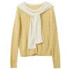 Damen Zopfmuster Strickjacke Pullover