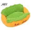 Geschenk für Tierliebhaber Hot Dog Bett, Weiche Gemütliche Plüsch Herausnehmbare Waschbare Matte, Verspieltes Tierbett Niedlicher Brötchen Katzen Hunde, Neuheit Sofa Bequem Katze