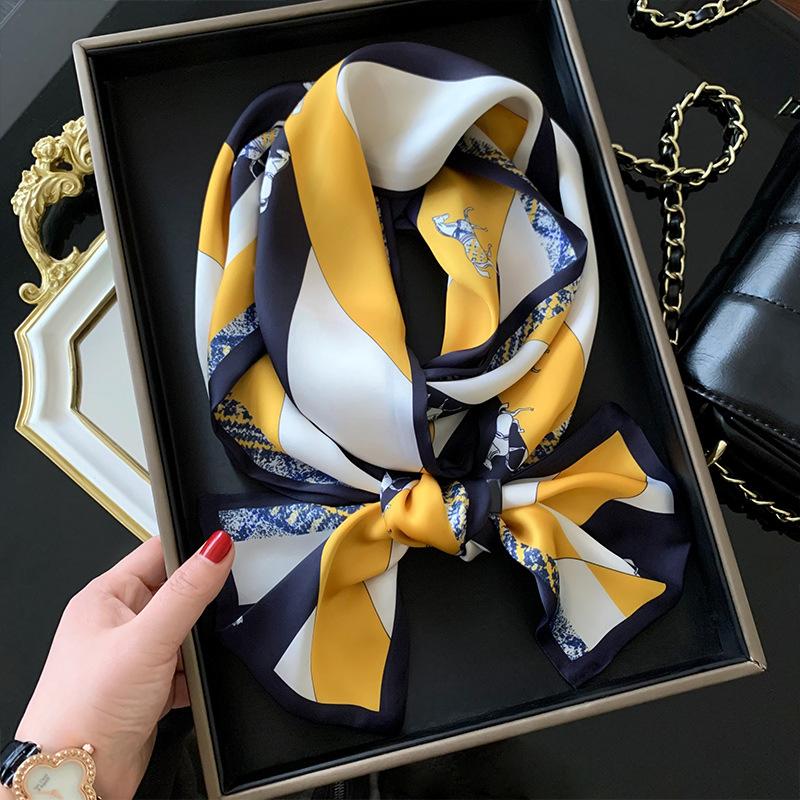 Long Small Silk Scarf Women's New Autumn and Winter High-end Temperament Scarf Mother with Shirt Neck Protection Scarf