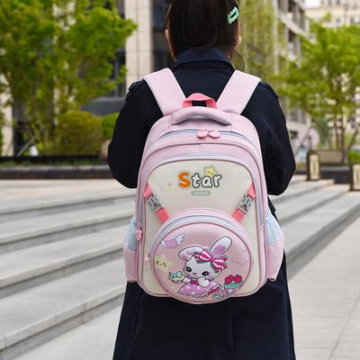 Mochila escolar menina jardim de infância para bebê de um ano desenho animado fofo classe grande e média
