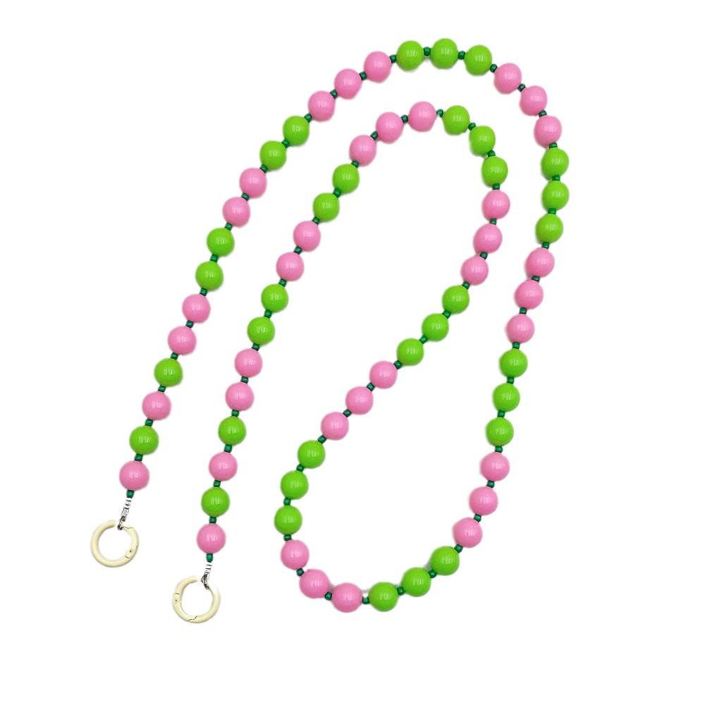 INS Colored Candy Acrylic Beads Fashion Anti-lost Hand Carry Diagonal Span Mobile Phone Chain