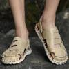 Neue Sommer Herren Fahrschuhe Sandalen Hausschuhe Strandschuhe Lässig Leicht Vielseitig Leder Wasserdichte Hausschuhe Duale Verwendung