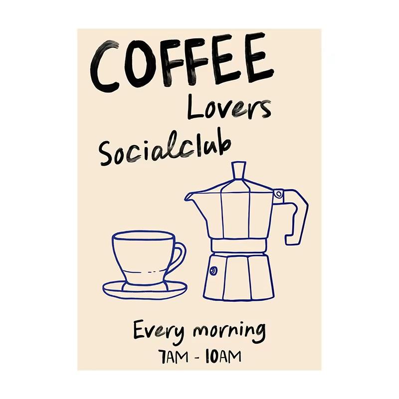 Kaffee Taucher Poster Humor Kaffee Wanddeko Moderne Küche Zuhause Druck Wandkunst Gemälde Küchenraum Dekor Kaffee Liebhaber Geschenk